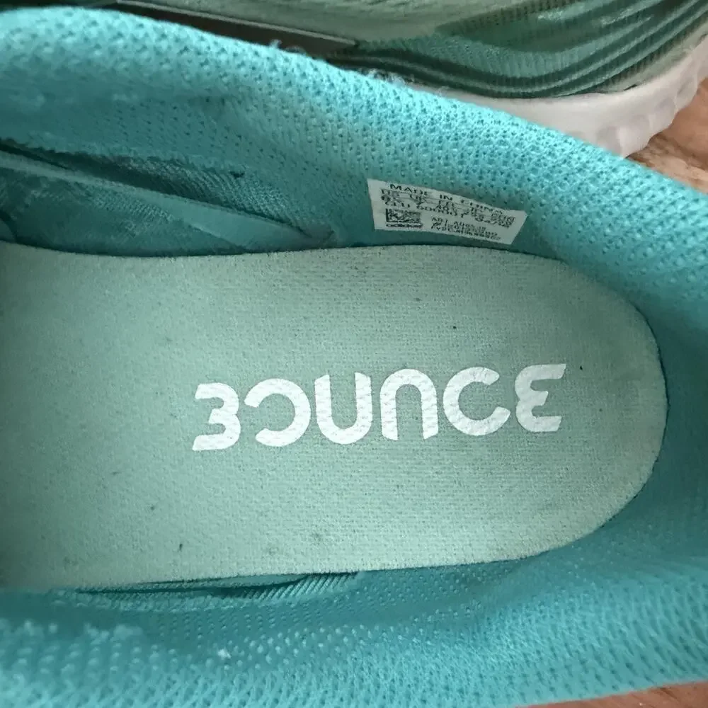Adidas Aerobounce Shoes Womens‎ Size 8.5 Teal Mint Running Mesh Bounce Sneakers